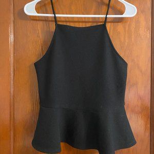 Textured peplum tank top